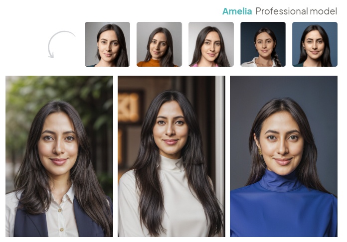 HeadshotPro’s published comparison of generated-photo quality. These are AI product examples.