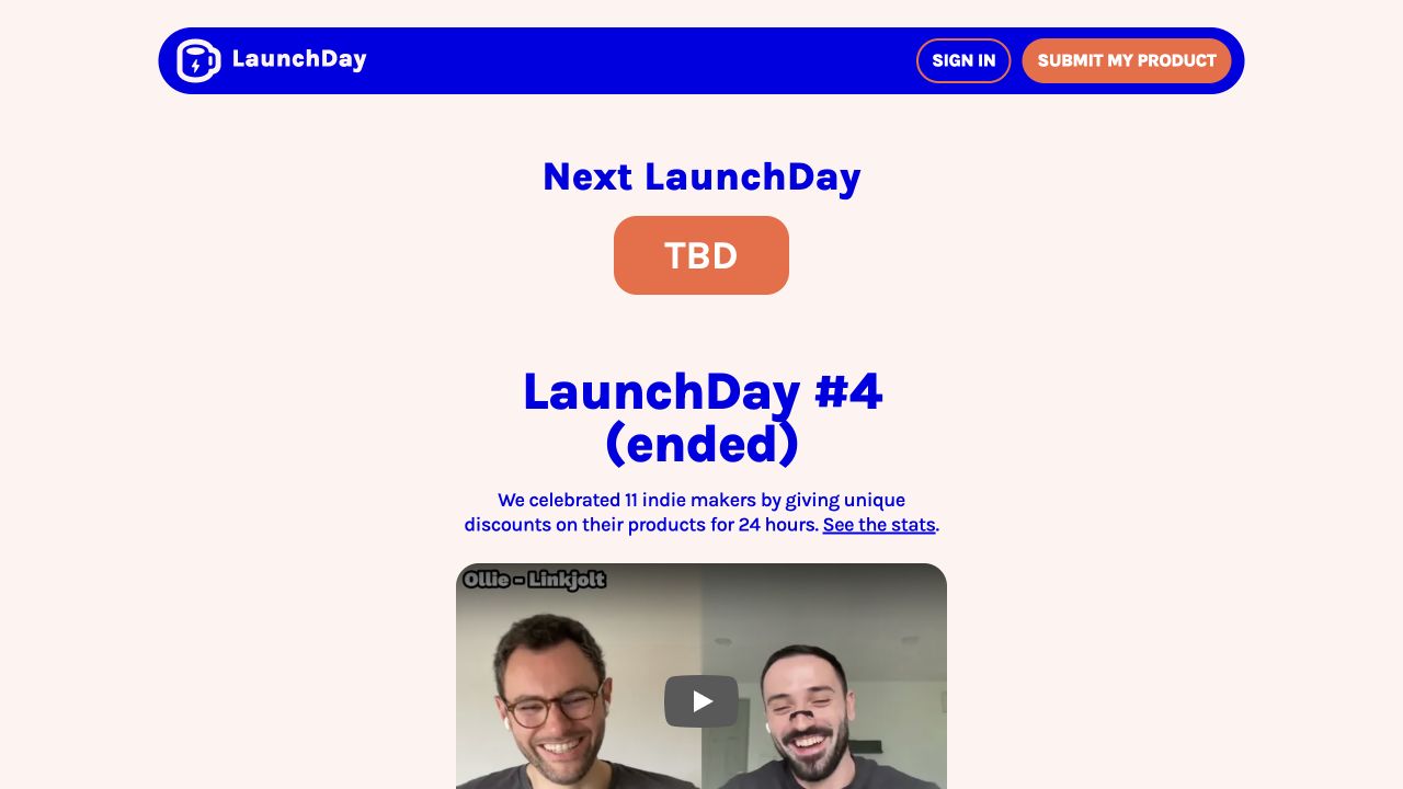 LaunchDay #4: a 24-hour event featuring 11 makers. Screenshot captured 20 October 2026.